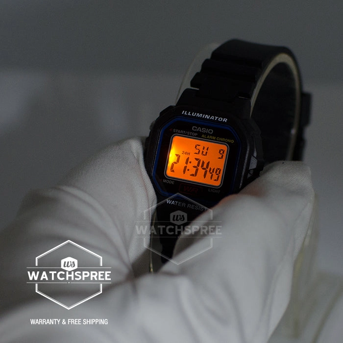 Casio Ladies' Standard Digital Black Resin Band Watch LA20WH-1C LA-20WH-1C
