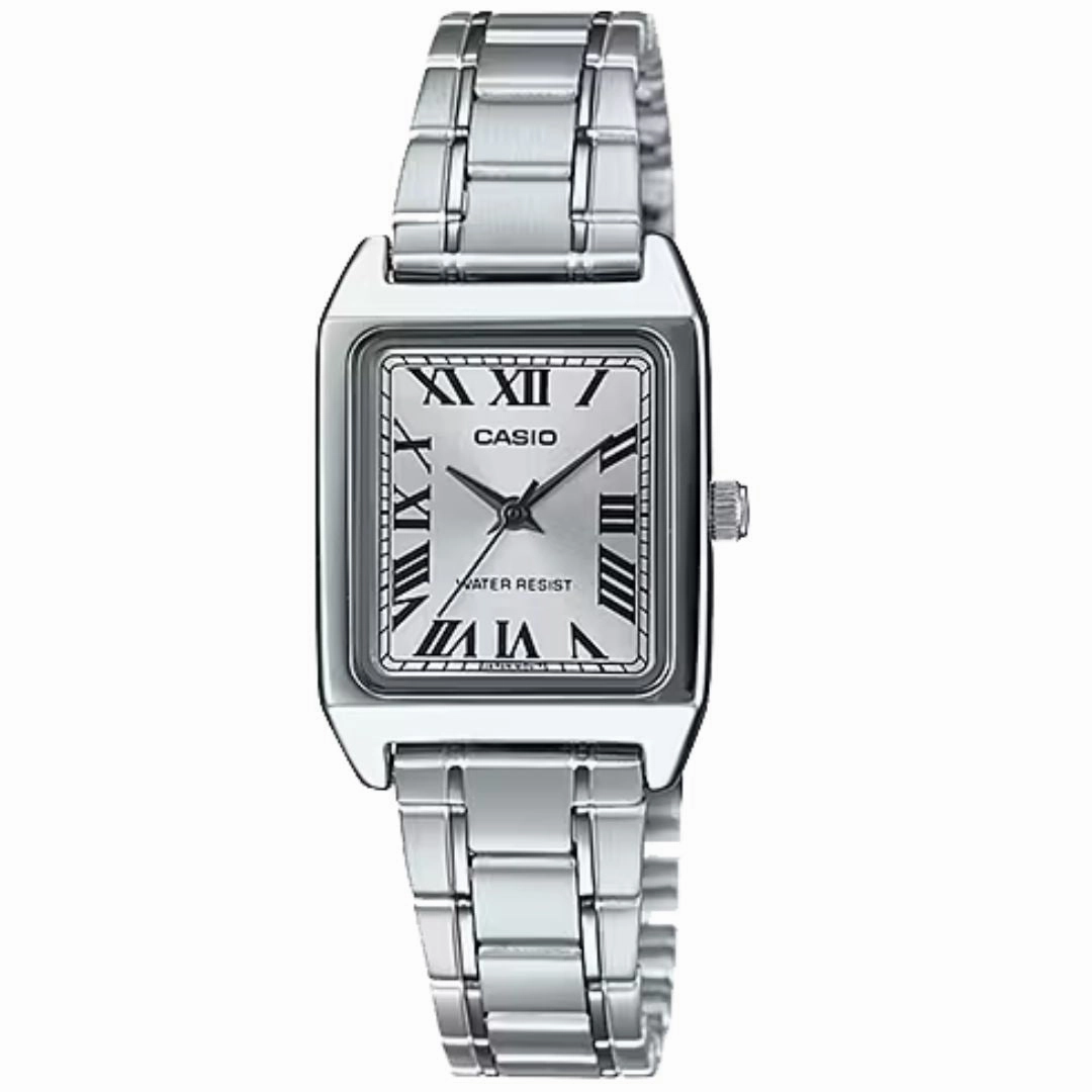 Casio LTP-V007D-7BUDF Ladies Silver Stainless Steel Watch