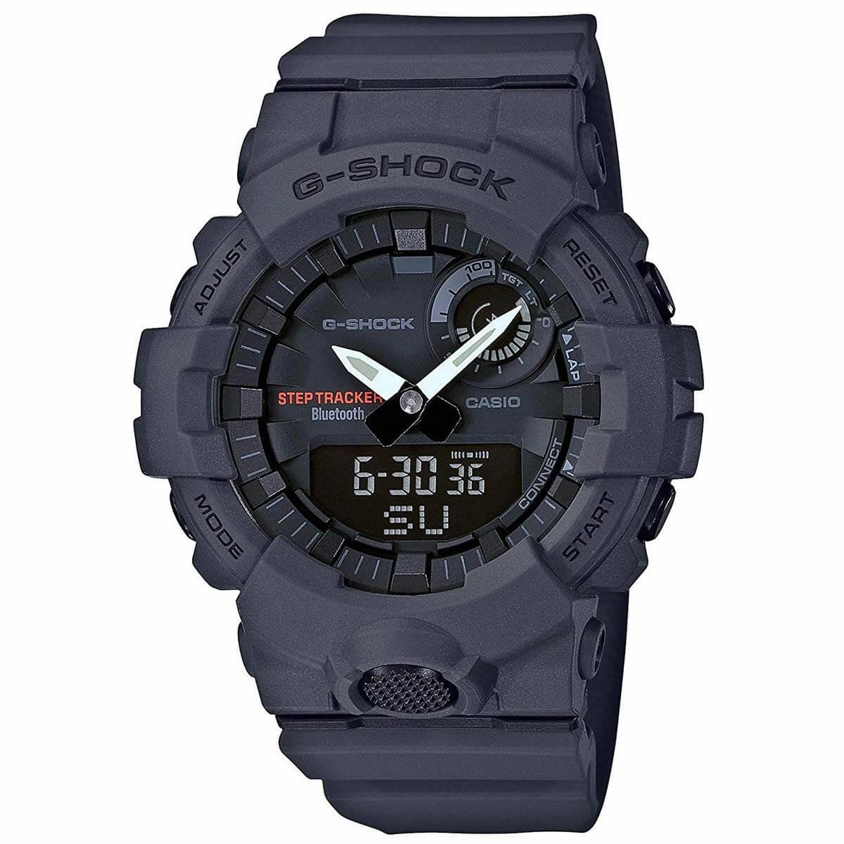 Casio Men's Ana-Digi Watch - G-Shock Alarm Charcoal Resin Strap Dive | GBA800-8A