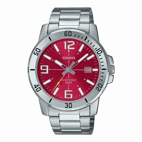 Casio Men's Analog Sporty Stainless Steel Band Watch MTPVD01D-4B MTP-VD01D-4B
