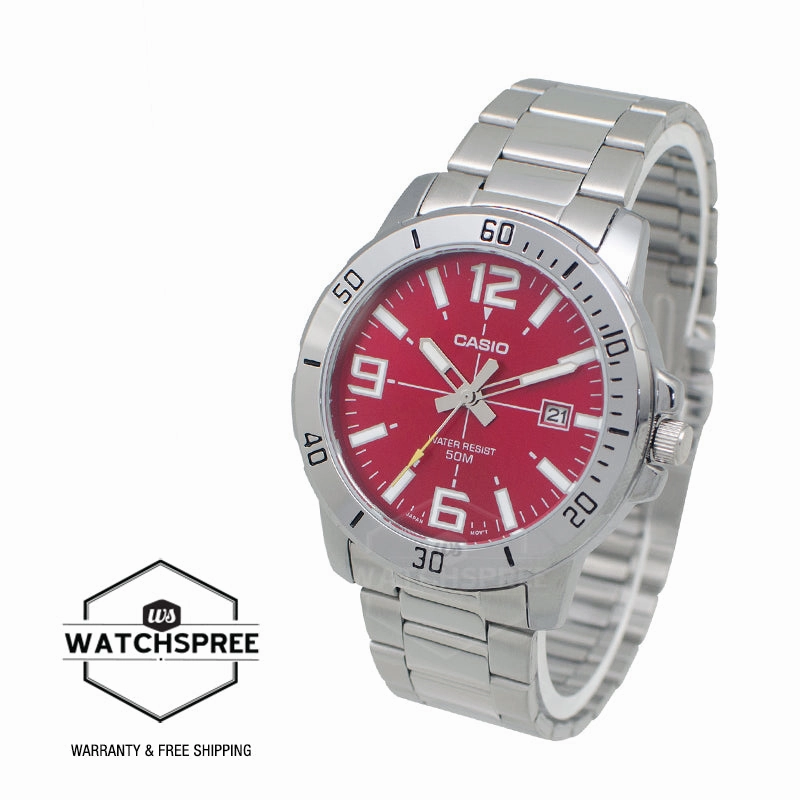 Casio Men's Analog Sporty Stainless Steel Band Watch MTPVD01D-4B MTP-VD01D-4B