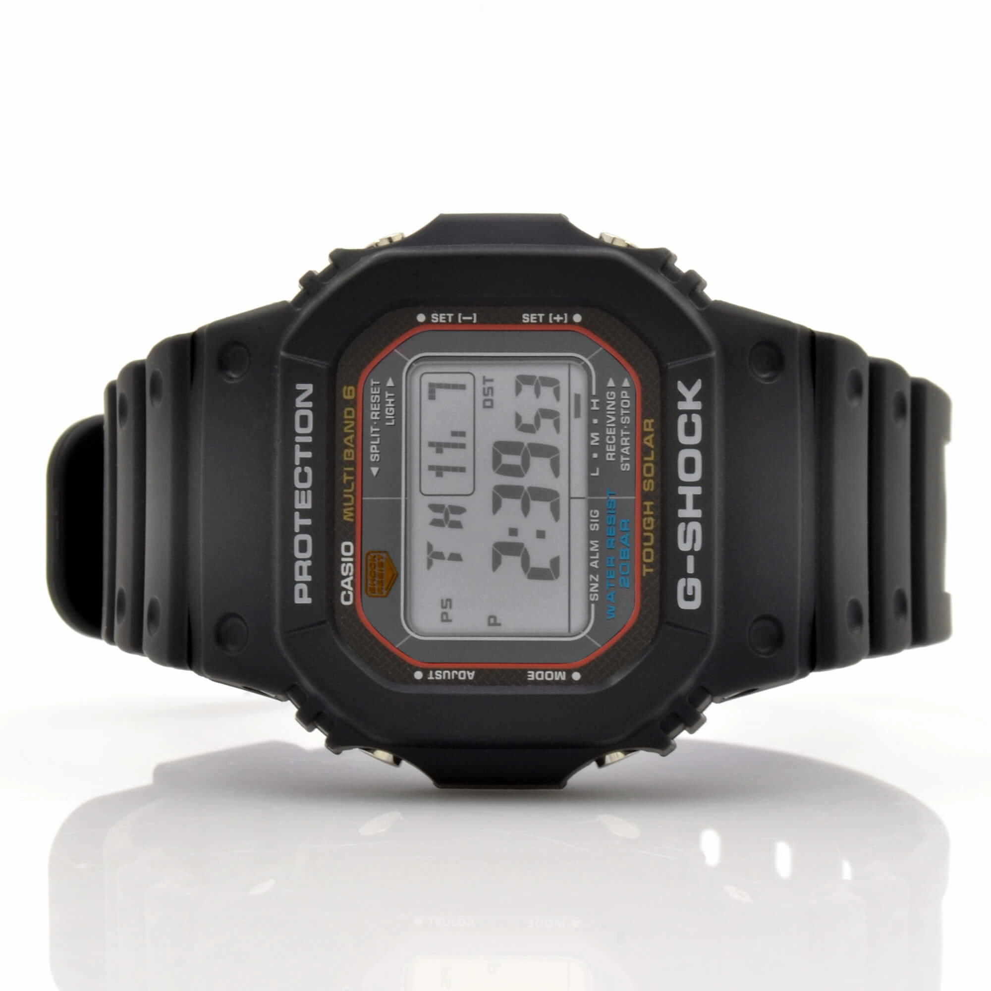 Casio Men's G-Shock Black Resin Multi-Band Atomic Digital Alarm Watch | GWM5610-1