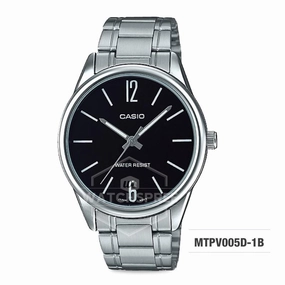 Casio Men's Standard Analog Silver Stainless Steel Band Watch MTPV005D-1B MTP-V005D-1B
