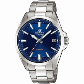 Casio Men's Watch - Edifice Blue Dial Stainless Steel Bracelet G-Shock | EFV100D-2A