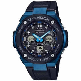 Casio Men's Watch - G-Shock Analog-Digital Dial Black Resin Strap | GSTS300G-1A2