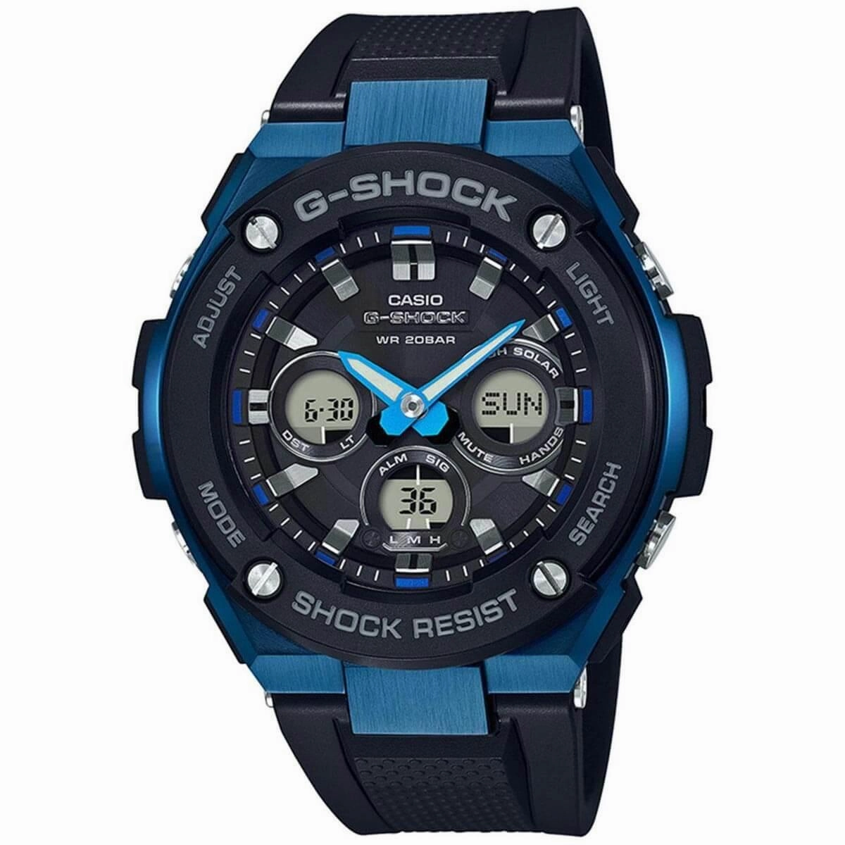 Casio Men's Watch - G-Shock Analog-Digital Dial Black Resin Strap | GSTS300G-1A2