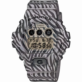 Casio Men's Watch - G-Shock Grey Digital Dial Resin Strap Chronograph | DW6900ZB-8
