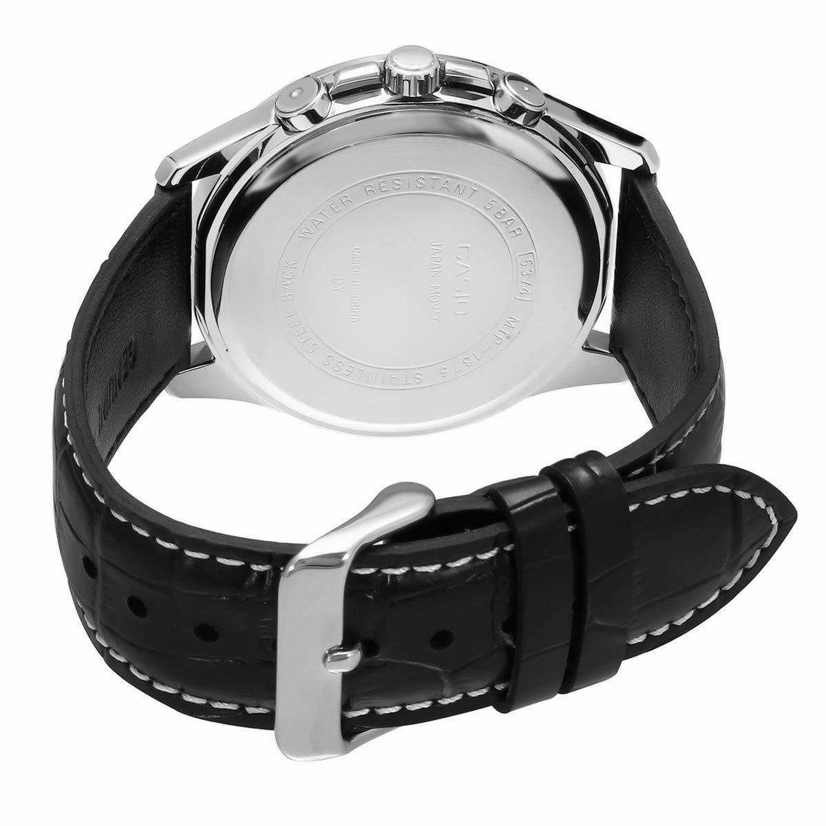 Casio MTP-1375L-7A Black Leather Strap Watch for Men