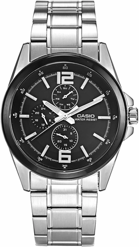 CASIO MTP-E306D-1ADF ENTICER Black Analog Quartz Men's Watch