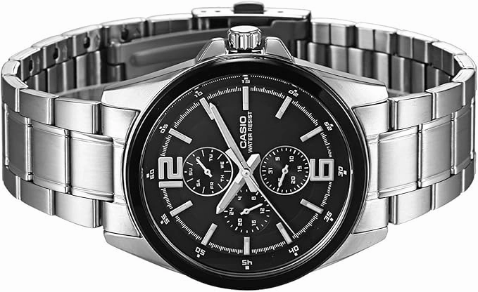 CASIO MTP-E306D-1ADF ENTICER Black Analog Quartz Men's Watch