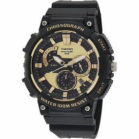 CASIO Quartz Men's Black and Gold Watch MCW-200H-9AVDF
