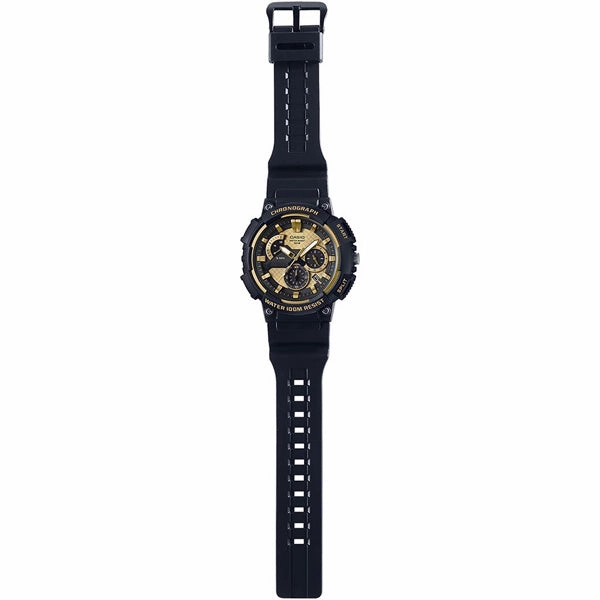 CASIO Quartz Men's Black and Gold Watch MCW-200H-9AVDF