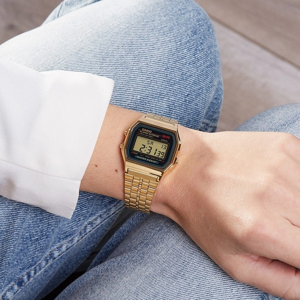 Casio Retro Collection Gold Plated Digital Watch A159WGEA-1EF