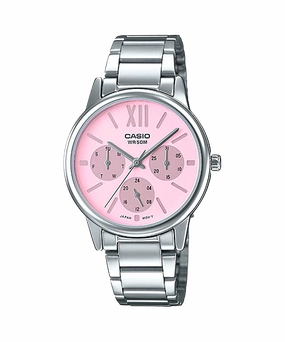 Casio Standard Analog Ladies' Stainless Steel Band Watch LTPE312D-4B