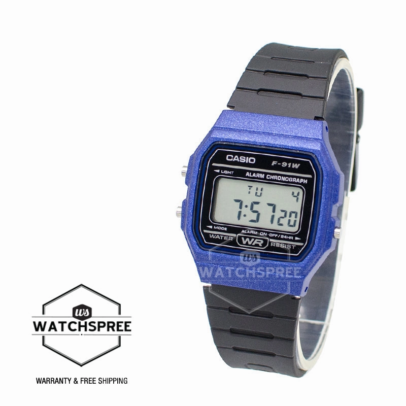 Casio Standard Digital Black Resin Band Watch F91WM-2A F-91WM-2A
