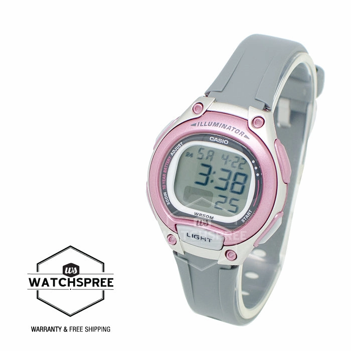 Casio Standard Digital Grey Resin Strap Watch LW203-8A