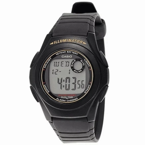 Casio Standard F-200W-9ADF Black Resin Strap Watch for Men