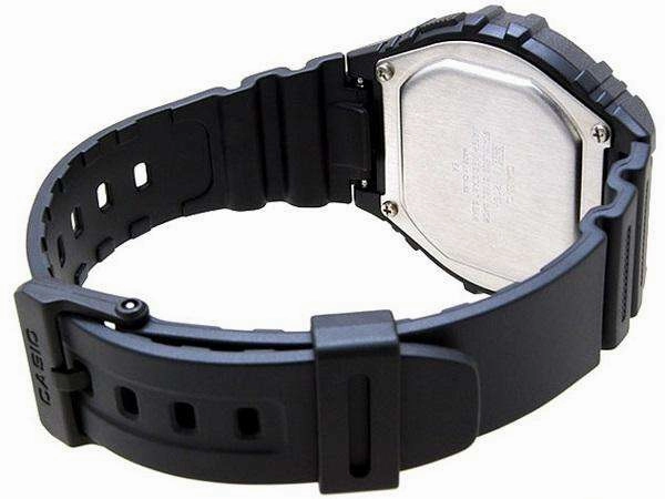Casio Standard W-216H-1B Black Resin Strap Watch for Men and Women