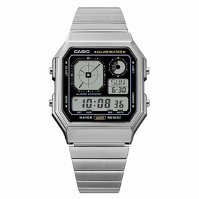 Casio Vintage Collection Analogue Digital Watch Silver A130WE-1AEF