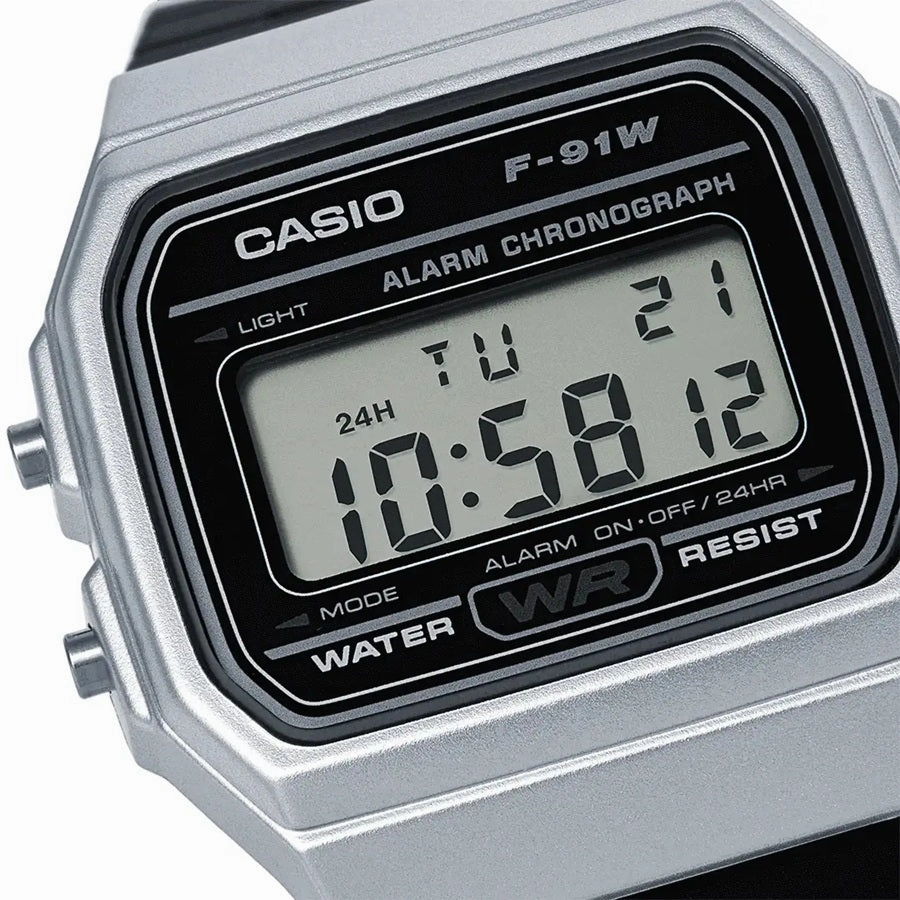 Casio Vintage Collection Digital Watch Black Strap F-91WM-7AEF