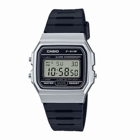 Casio Vintage Collection Digital Watch Black Strap F-91WM-7AEF
