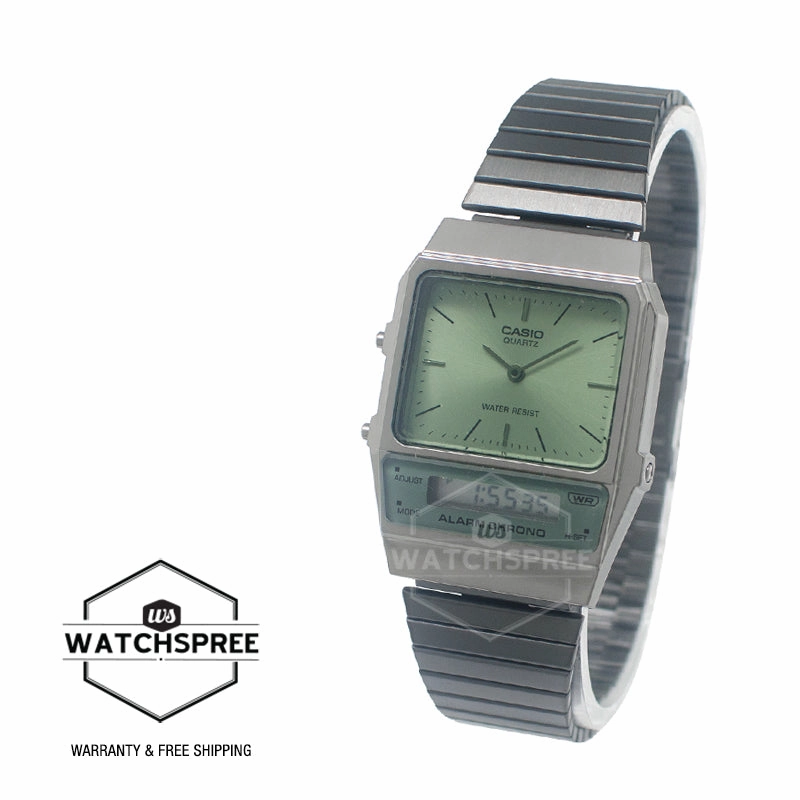 Casio Vintage Style Analog-Digital Dual Time Watch AQ800ECGG-3A AQ-800ECGG-3A