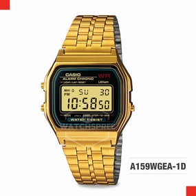 Casio Vintage Style Digital Gold Stainless Watch A159WGEA-1D A159WGEA-1