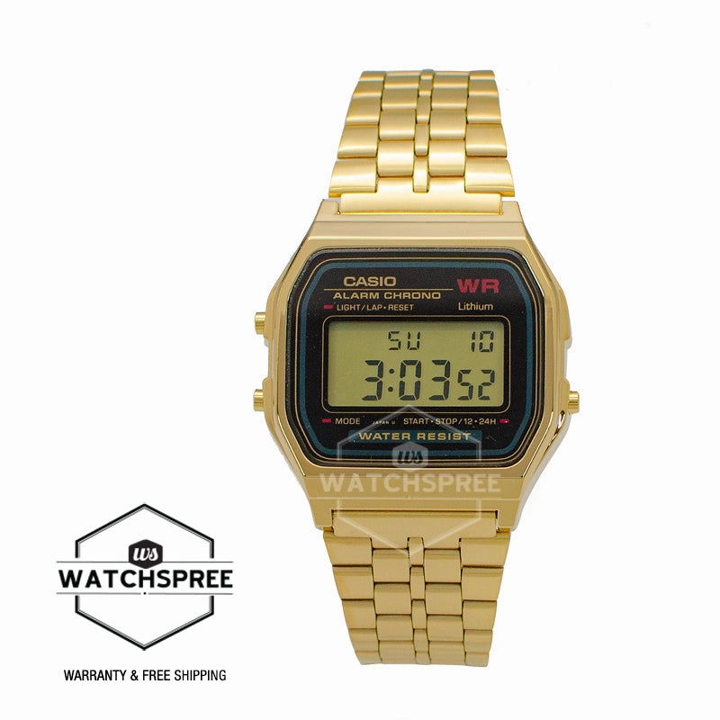 Casio Vintage Style Digital Gold Stainless Watch A159WGEA-1D A159WGEA-1