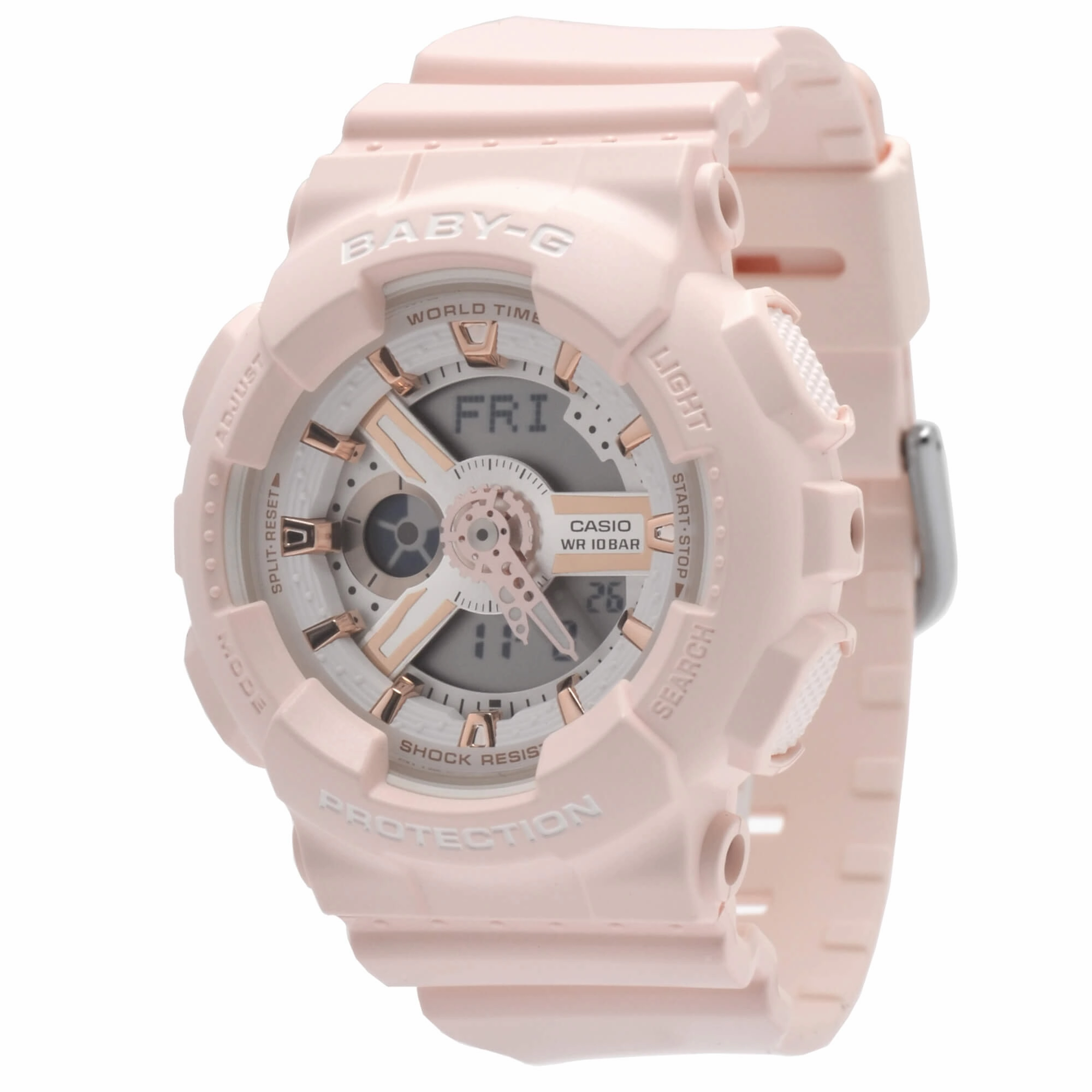 Casio Women's Analog-Digital Watch - Baby-G Pink Resin Strap | BA110RG-4A