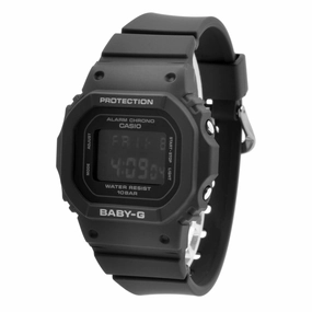 Casio Women's Digital Watch - Baby-G Quartz Chrono Black Resin Strap | BGD-565-1CR