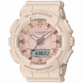 Casio Women's Quartz Watch - G-Shock Ana-Digi Dial Pink Resin Strap | GMAS130PA-4A