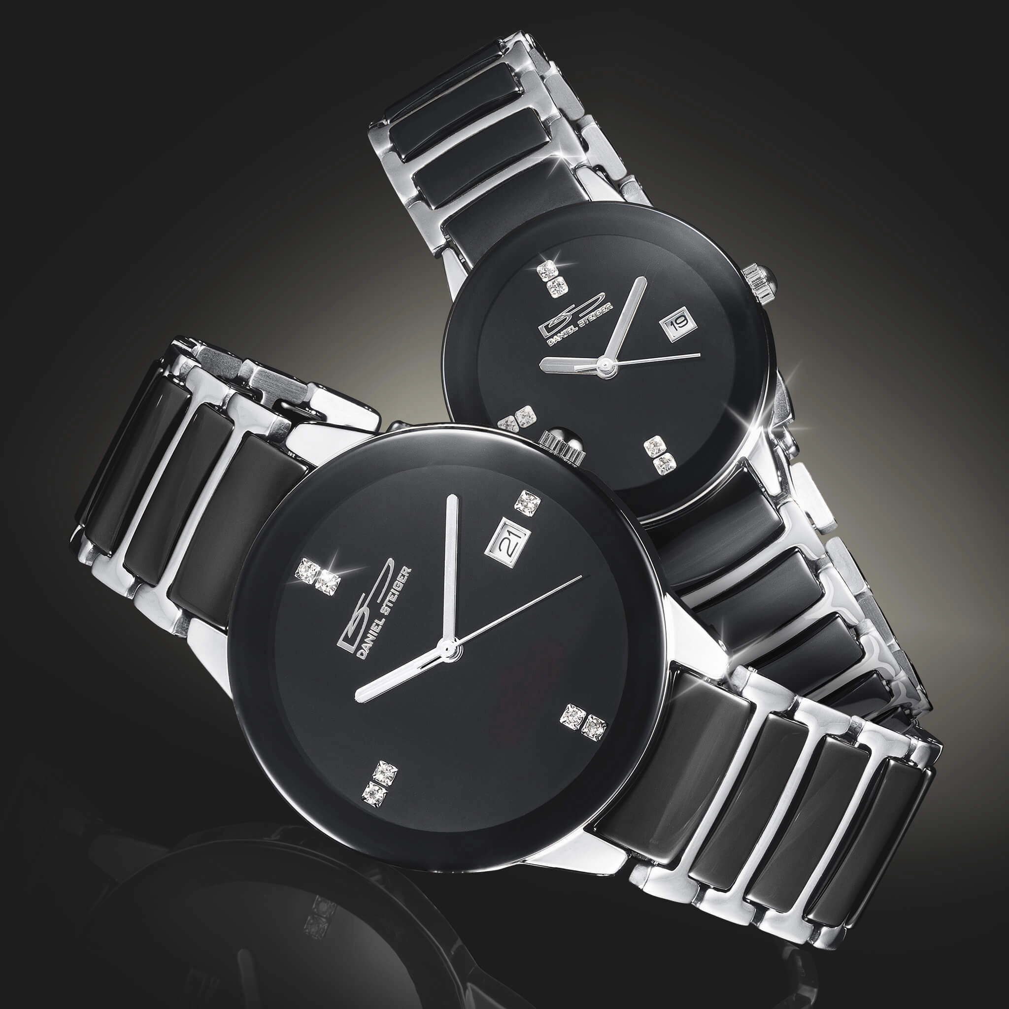 Ceramic Noir Steel Ladies Watch