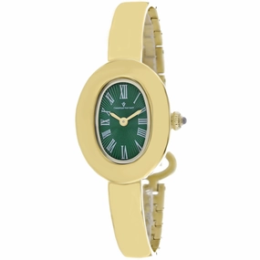 Christian Van Sant Women's Watch - Anora Green Dial Yellow Gold Bracelet | CV4336