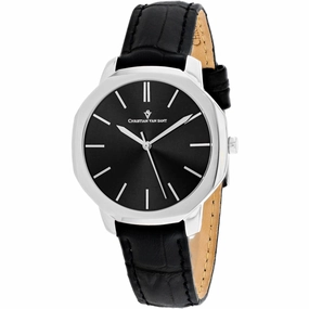 Christian Van Sant Women's Watch - Octave Slim Quartz Black Dial Strap | CV0500