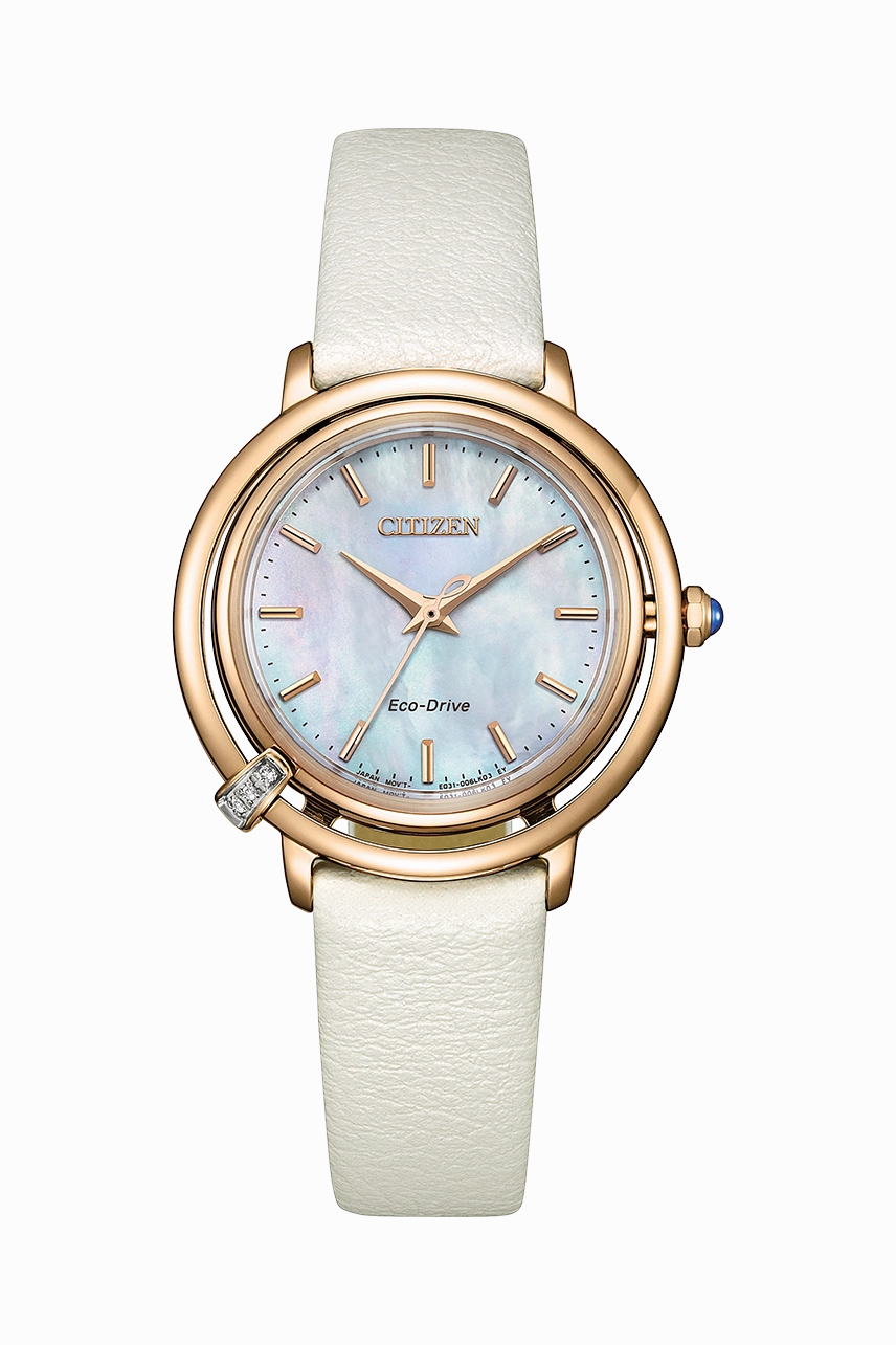 Citizen Eco-Drive Stainless Steel Mother of Pearl Dial Watch EM1093-61D
