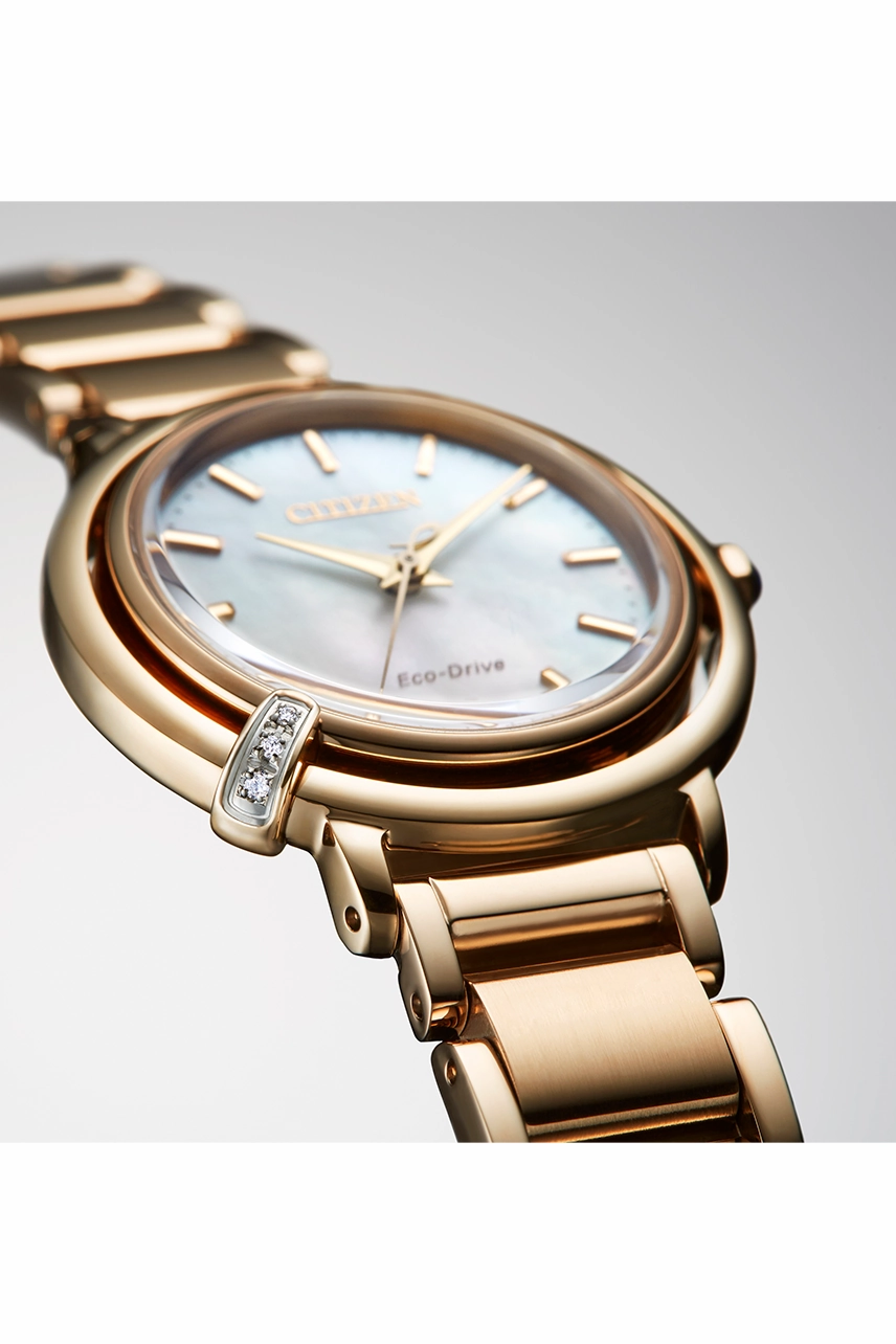 Citizen Eco-Drive Stainless Steel Mother of Pearl Dial Watch EM1093-61D