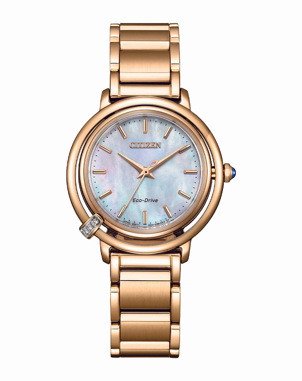 Citizen Eco-Drive Stainless Steel Mother of Pearl Dial Watch EM1093-61D