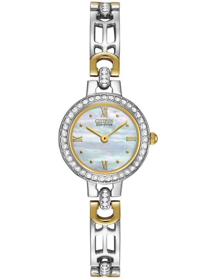 Citizen Ladies' Eco-Drive - Stainless and Gold-Tone - Swarovski&reg; Crystals