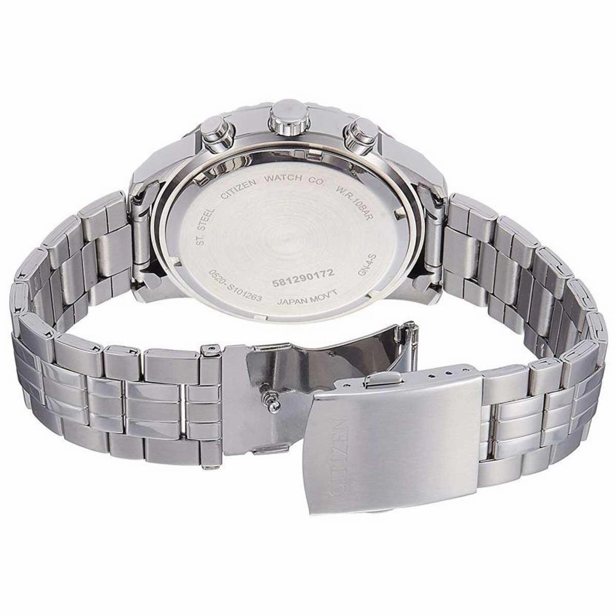 Citizen Men's Chrono Watch - Quartz Silver Dial Stainless Steel Bracelet | AN8130-53A
