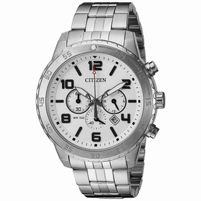 Citizen Men's Chrono Watch - Quartz Silver Dial Stainless Steel Bracelet | AN8130-53A
