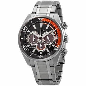 Citizen Men's Chronograph Watch - Chandler Eco-Drive Black Dial Bracelet | CA4330-57E