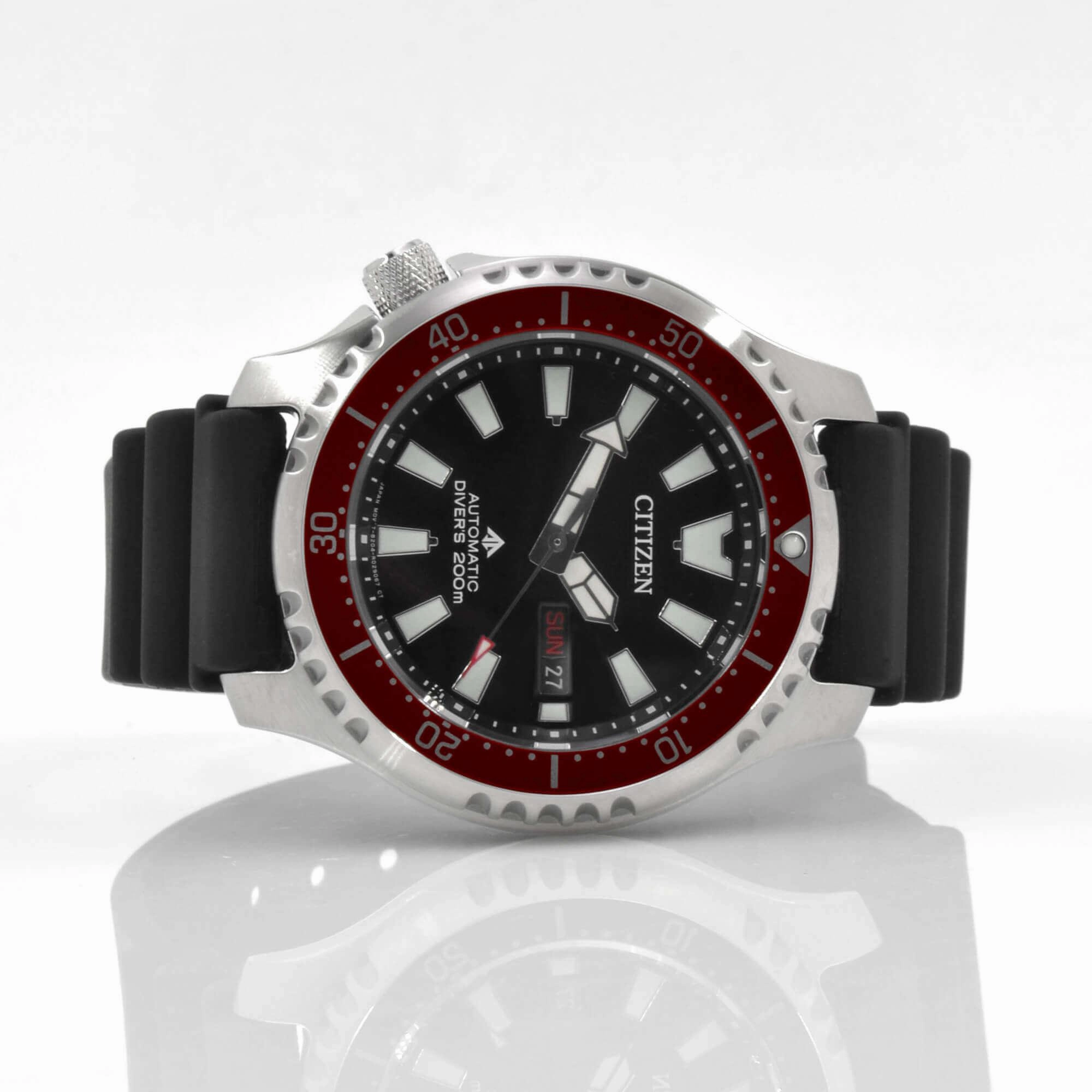 Citizen Men's Watch - Promaster Automatic Date Display Black Dial Strap | NY0156-04E