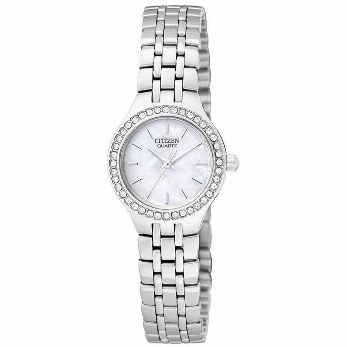 Citizen Women's Watch - Swarovski Crystal Bezel Silver Tone Bracelet | EJ6040-51D
