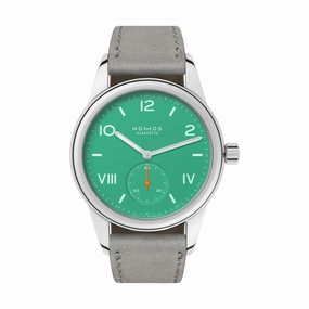 Club Campus 36mm - Electric Green on Leather Strap