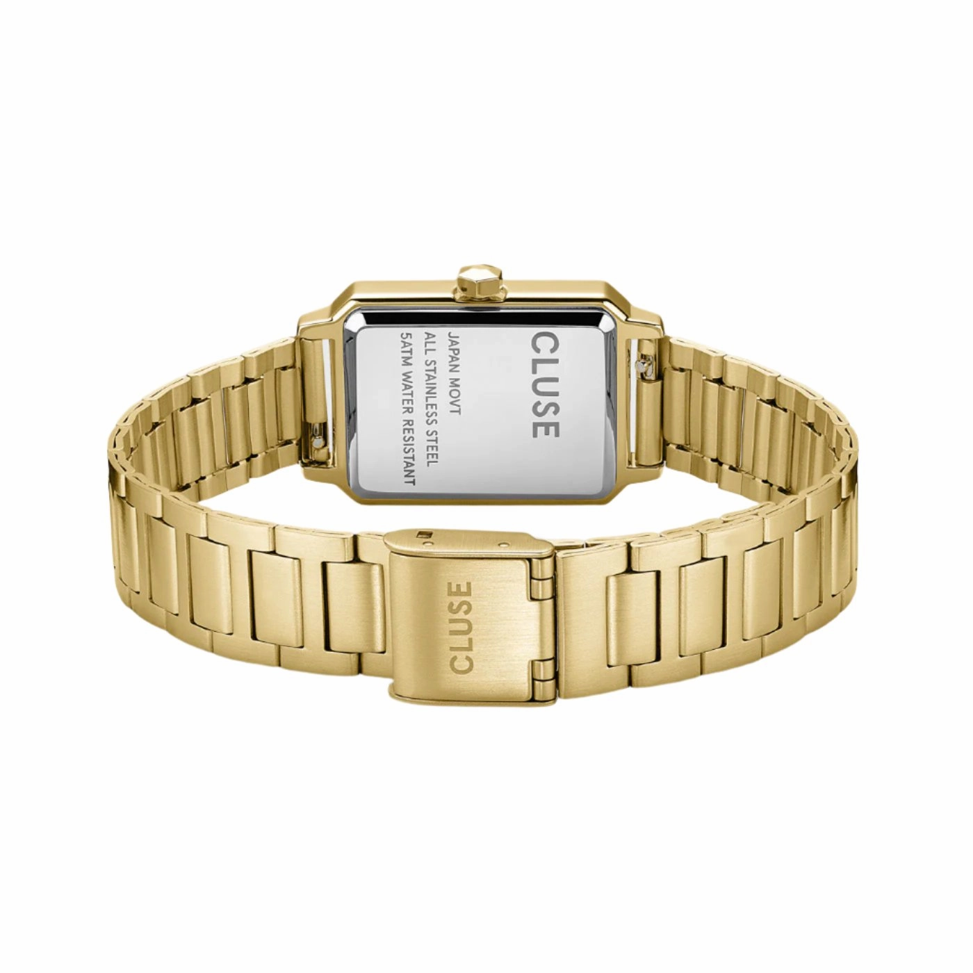 CLUSE Fluette Circular Textured Black Gold Link Watch CW11512