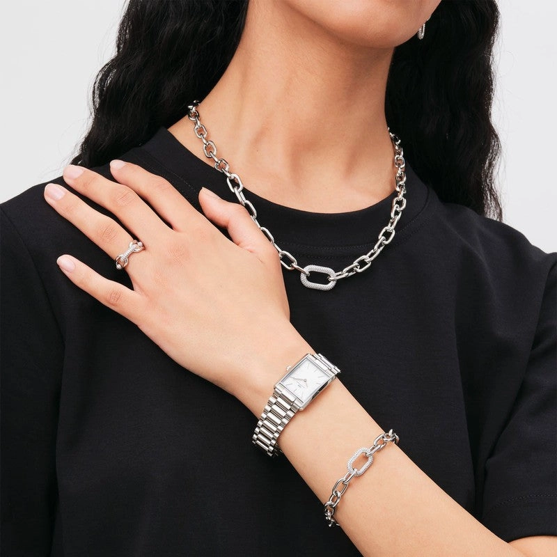Daniel Wellington Bound 3-Link Silver Watch 32x22mm