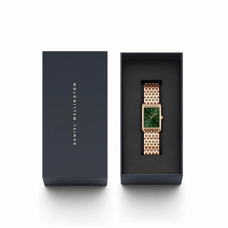 Daniel Wellington Bound 9-Link Emerald Sunray Rose Gold Watch