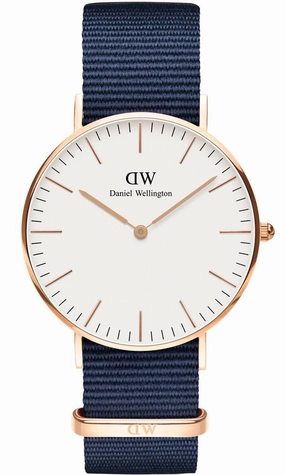 Daniel Wellington Classic 36mm Bayswate White Dial Watch DW00100279