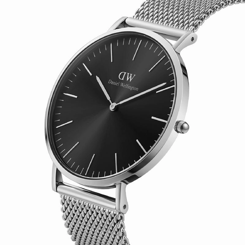 Daniel Wellington Classic Mesh Arctic Silver Watch 40mm