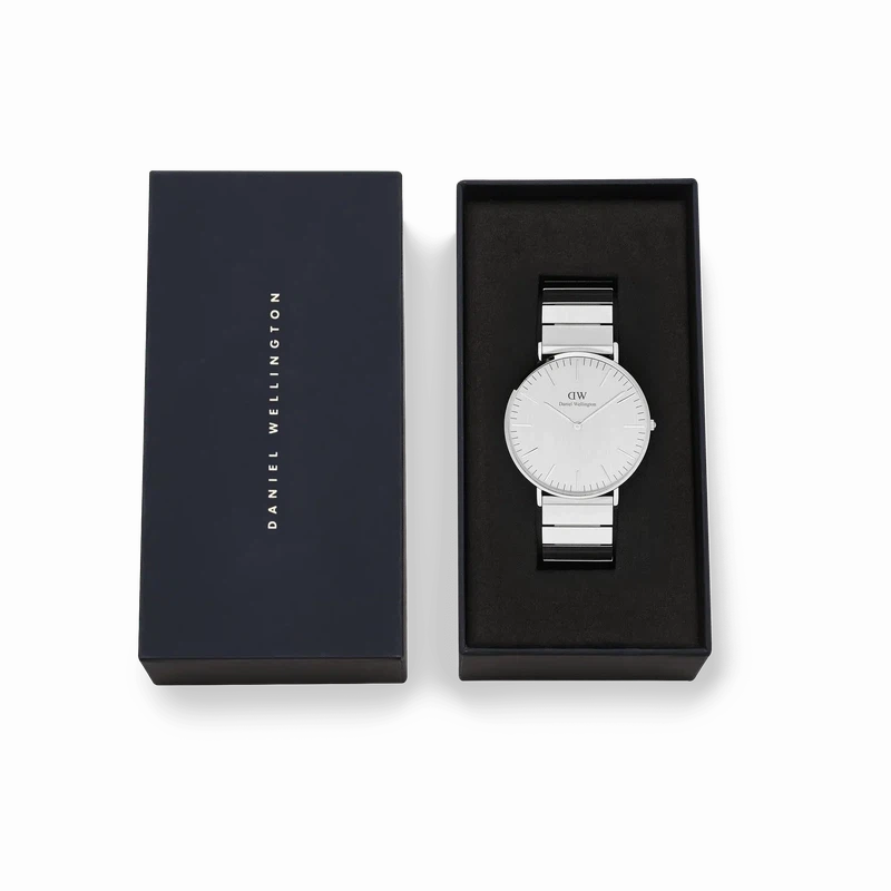 Daniel Wellington Classic Piano Link Silver Unitone Watch 40mm